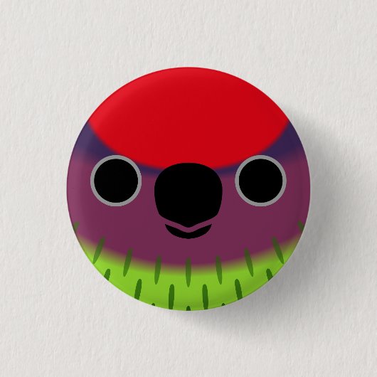 Das Gesicht eines Goldie-Lorikets Button (Vorderseite)