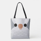 Das Gesicht eines Grauen Mönchssittichs Tasche (Rückseite)