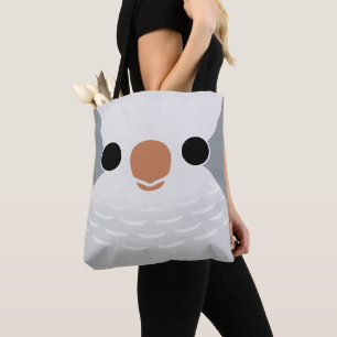 Das Gesicht eines Grauen Mönchssittichs Tasche