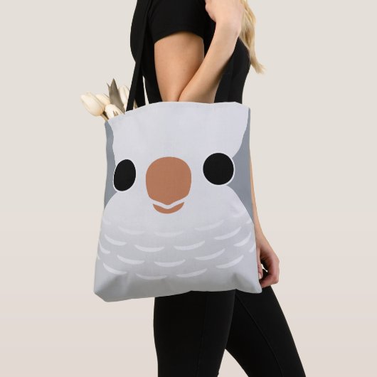 Das Gesicht eines Grauen Mönchssittichs Tasche (Von Nahem)