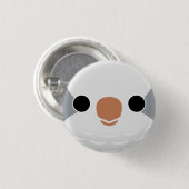 Das Gesicht eines grauen Monk Parakeet Button (Vorne & Hinten)
