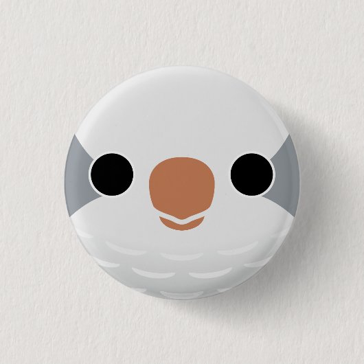Das Gesicht eines grauen Monk Parakeet Button (Vorderseite)