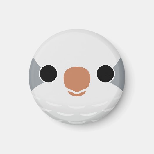 Das Gesicht eines grauen Monk Parakeet Magnet (Vorne)