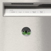 Das Gesicht eines grünen Wangenparakets Magnet (In Situ (Geschirrspüler))