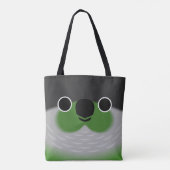 Das Gesicht eines Grünwangenpapageis Tasche (Rückseite)
