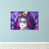 Das Gesicht eines Karnevalskostüms, Venedig Leinwanddruck (Insitu (Holzboden))