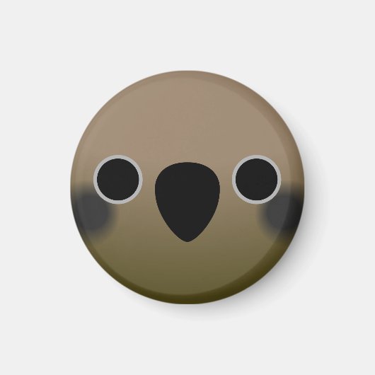 Das Gesicht eines Keas Magnet (Vorne)