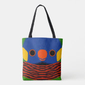 Das Gesicht eines Kokoslori Tasche (Rückseite)