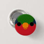 Das Gesicht eines Kuhls Lorikeet Button (Vorne & Hinten)