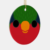 Das Gesicht eines Kuhls Lorikeet Keramik Ornament (Rechts)