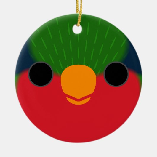 Das Gesicht eines Kuhls Lorikeet Keramik Ornament (Vorne)