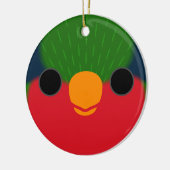Das Gesicht eines Kuhls Lorikeet Keramik Ornament (Links)