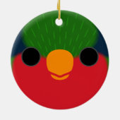 Das Gesicht eines Kuhls Lorikeet Keramik Ornament (Hinten)