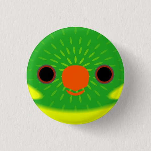 Das Gesicht eines Lorikets aus Leaf Button (Vorderseite)