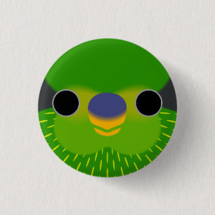 Das Gesicht eines Loriketts Button