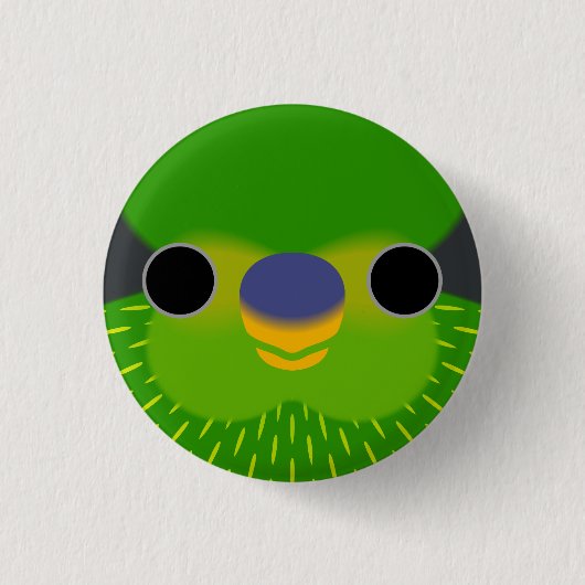 Das Gesicht eines Loriketts Button (Vorderseite)
