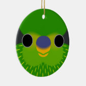 Das Gesicht eines Loriketts Keramik Ornament (Rechts)