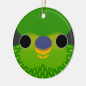 Das Gesicht eines Loriketts Keramik Ornament (Links)