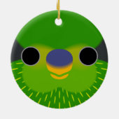 Das Gesicht eines Loriketts Keramik Ornament (Hinten)