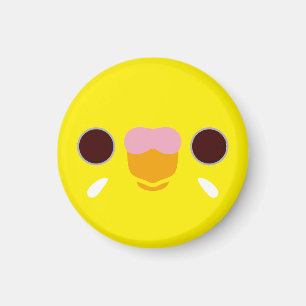 Das Gesicht eines Lutino-Budgie Magnet