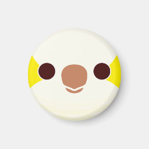 Das Gesicht eines Lutino Monk Parakeet Magnet