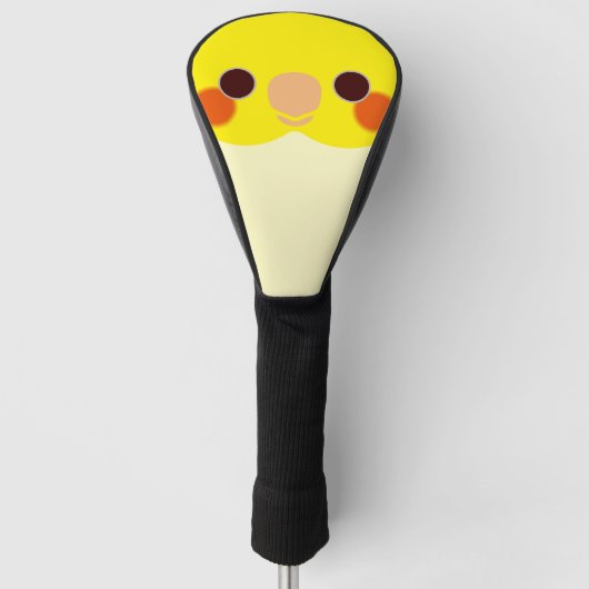 Das Gesicht eines Lutino-Nymphensittichs Golf Headcover (Vorderseite)