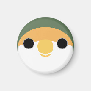 Das Gesicht eines malvenfarbenen Pfirsichvogels Magnet