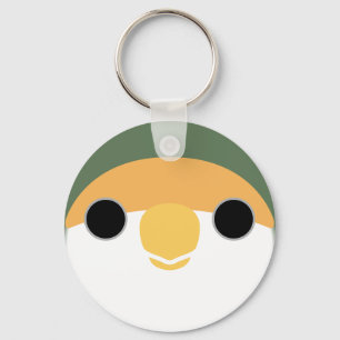 Das Gesicht eines malvenfarbenen Pfirsichvogels Schlüsselanhänger