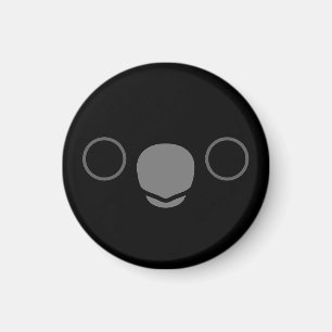 Das Gesicht eines männlichen schwarzen Kakados mit Magnet