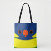 Das Gesicht eines Marigold-Lorikeets Tasche (Vorderseite)