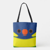Das Gesicht eines Marigold-Lorikeets Tasche (Rückseite)