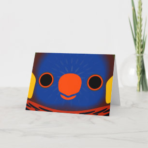 Das Gesicht eines Massenas Lorikeet Karte