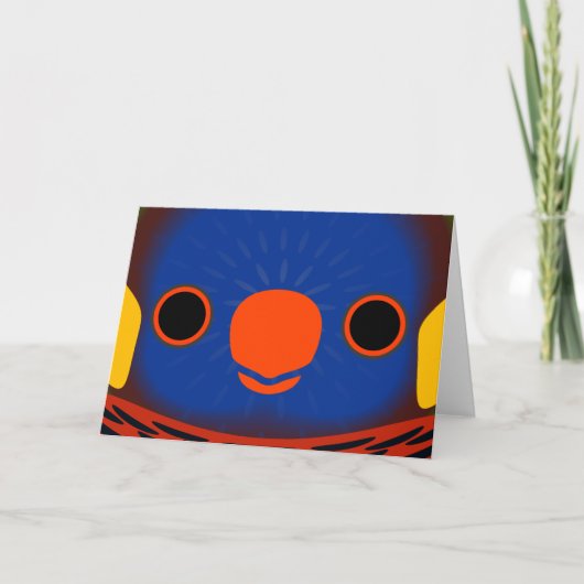 Das Gesicht eines Massenas Lorikeet Karte (Vorderseite)