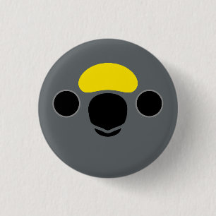 Das Gesicht eines Meyer's Papagei Button