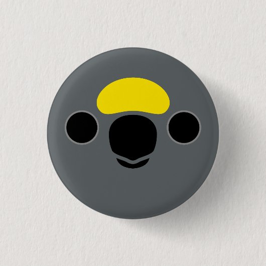 Das Gesicht eines Meyer's Papagei Button (Vorderseite)