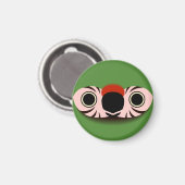 Das Gesicht eines Militärs Magnet (Vorderseite/Rückseite)