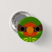 Das Gesicht eines Mindanao-Lorikeets Button (Vorne & Hinten)