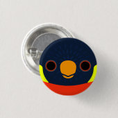 Das Gesicht eines Mitchell's Lorikeet Button (Vorne & Hinten)