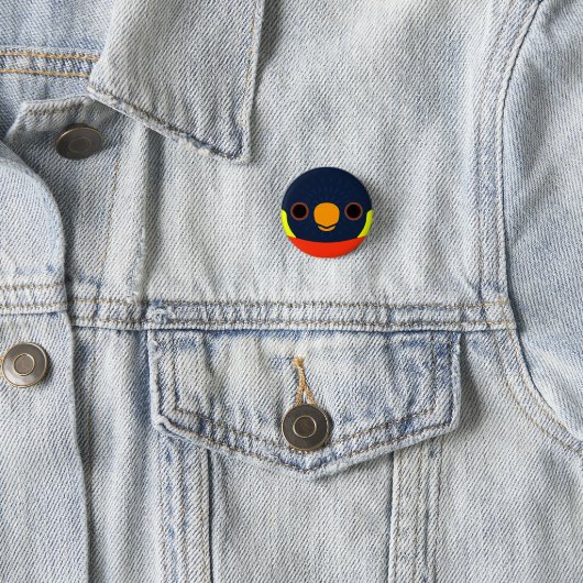 Das Gesicht eines Mitchell's Lorikeet Button (Beispiel)