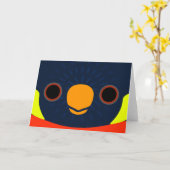 Das Gesicht eines Mitchell's Lorikeet Karte (Gelbe Blume)