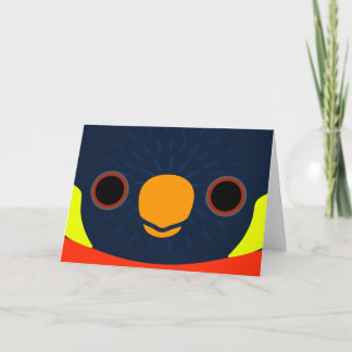 Das Gesicht eines Mitchell's Lorikeet Karte