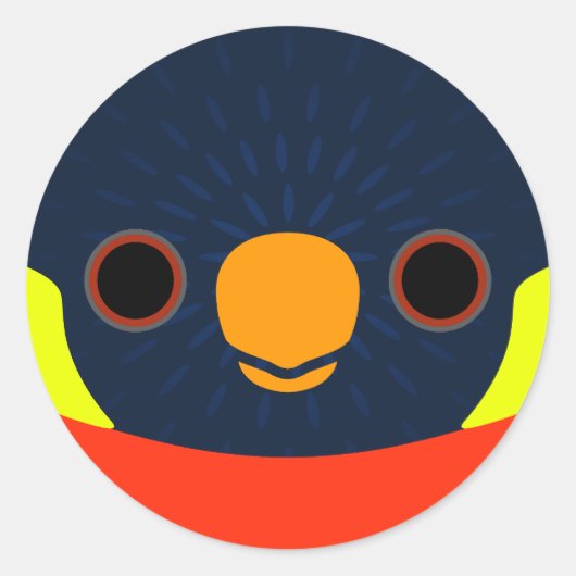 Das Gesicht eines Mitchell's Lorikeet Runder Aufkleber (Vorderseite)