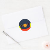 Das Gesicht eines Mitchell's Lorikeet Runder Aufkleber (Umschlag)