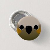 Das Gesicht eines neuseeländischen Kākā Button (Vorne & Hinten)