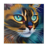 Das Gesicht eines niedlichen Lynx-Punktes Siam Fliese (Vorderseite)