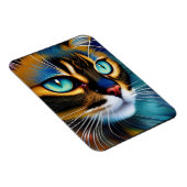 Das Gesicht eines niedlichen Lynx-Punktes Siam Magnet (Rechte Seite)