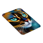 Das Gesicht eines niedlichen Lynx-Punktes Siam Magnet (Rechte Seite)