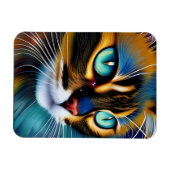 Das Gesicht eines niedlichen Lynx-Punktes Siam Magnet (Horizontal)