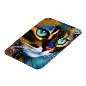 Das Gesicht eines niedlichen Lynx-Punktes Siam Magnet (Linke Seite)