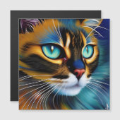 Das Gesicht eines niedlichen Lynx-Punktes Siam Magnetkarte (Vorne/Hinten)